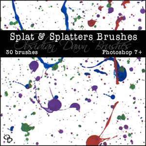 Photoshop Brushes From Stephanie - Splats & Splatters