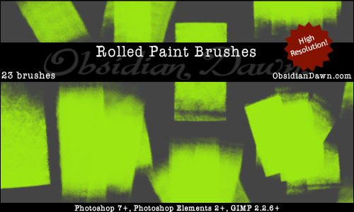 Rolled Paint - Free Photoshop Brushes