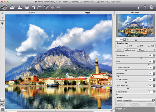 Download AKVIS HDRFactory v.3.0. For a free trial