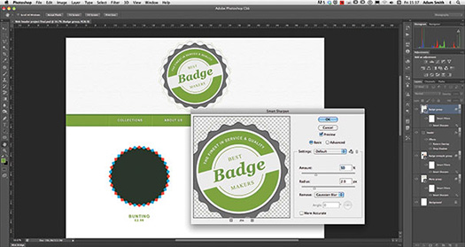 Create A Web Badge Using Vector Shapes Photoshop CS6