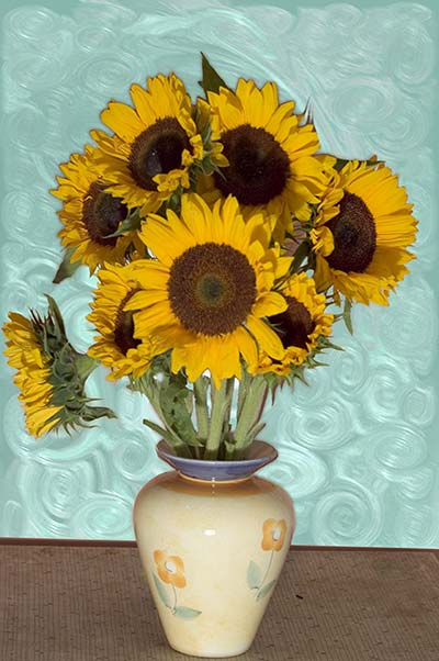Van Gogh Effect - Van Gogh's Sunflowers Photoshop Effect
